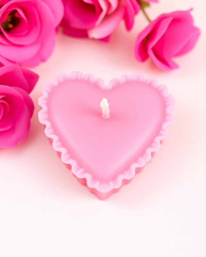 Glow heart candle