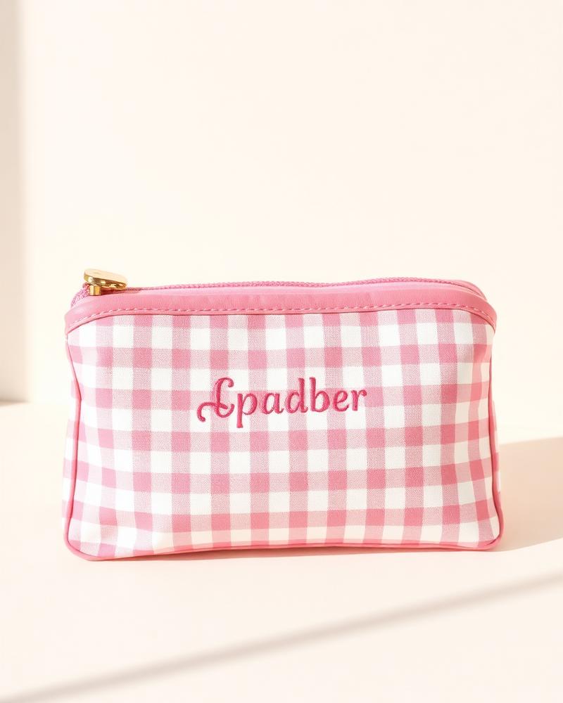 Vichy check pouch